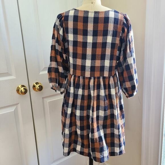 Hayden Los Angeles Embroidered Plaid Tunic Dress - Picture 3 of 9